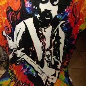 COPY - jimmy Hendrix Micro raschell vibrant fleece throw blanket